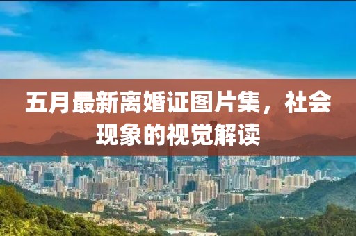 五月最新离婚证图片集，社会现象的视觉解读