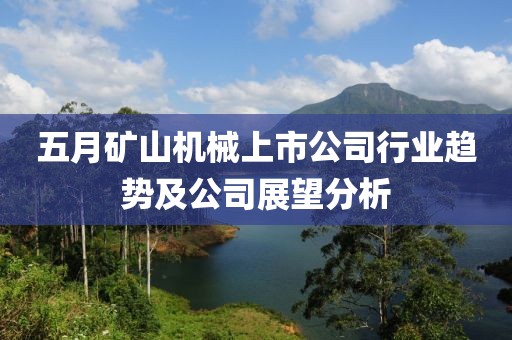 五月矿山机械上市公司行业趋势及公司展望分析