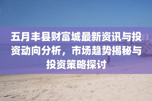 五月丰县财富城最新资讯与投资动向分析，市场趋势揭秘与投资策略探讨