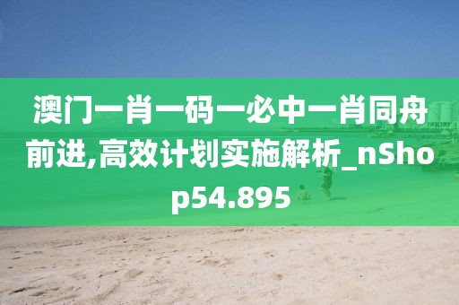 澳门一肖一码一必中一肖同舟前进,高效计划实施解析_nShop54.895