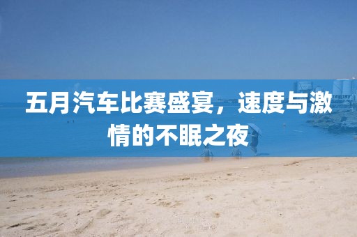 五月汽车比赛盛宴，速度与激情的不眠之夜
