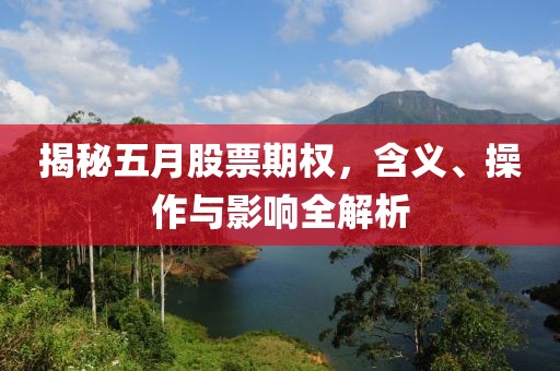 揭秘五月股票期权，含义、操作与影响全解析