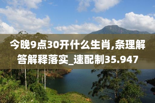 今晚9点30开什么生肖,条理解答解释落实_速配制35.947