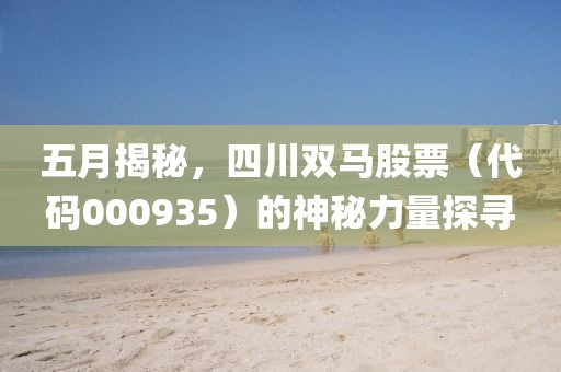五月揭秘，四川双马股票（代码000935）的神秘力量探寻
