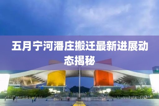 五月宁河潘庄搬迁最新进展动态揭秘