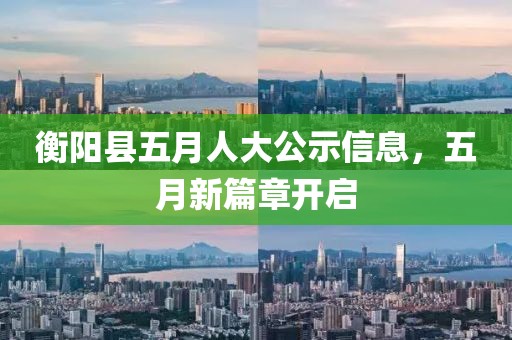 衡阳县五月人大公示信息，五月新篇章开启