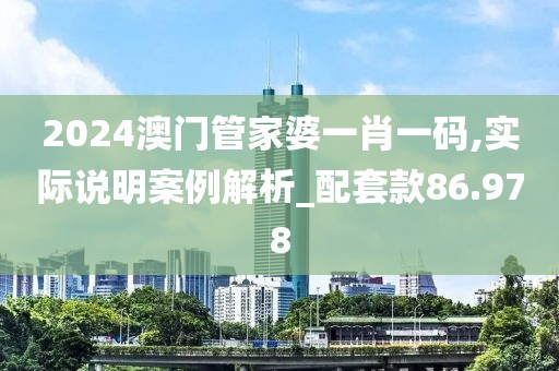 2024澳门管家婆一肖一码,实际说明案例解析_配套款86.978