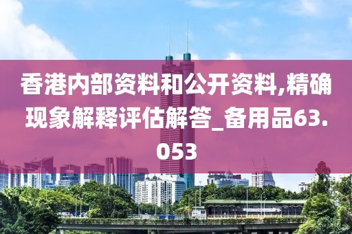 香港内部资料和公开资料,精确现象解释评估解答_备用品63.053