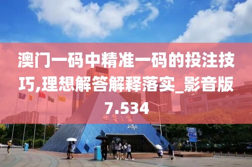 澳门一码中精准一码的投注技巧,理想解答解释落实_影音版7.534