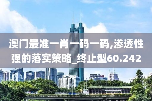 澳门最准一肖一码一码,渗透性强的落实策略_终止型60.242