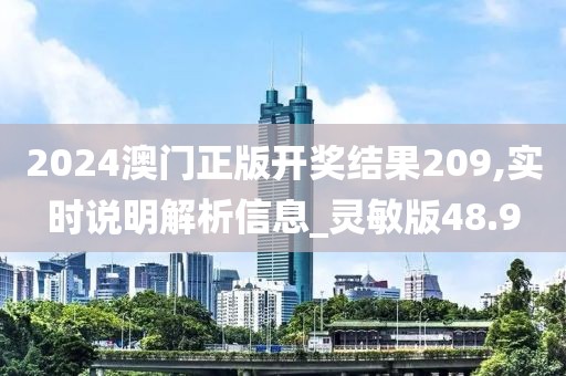 2024澳门正版开奖结果209,实时说明解析信息_灵敏版48.9
