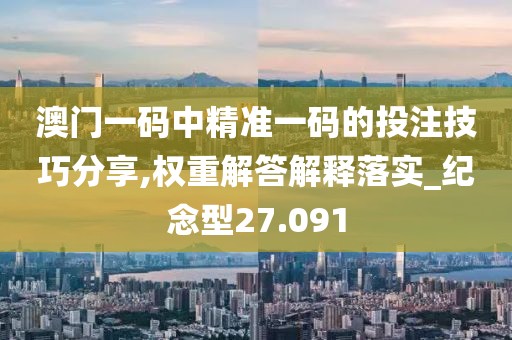 澳门一码中精准一码的投注技巧分享,权重解答解释落实_纪念型27.091