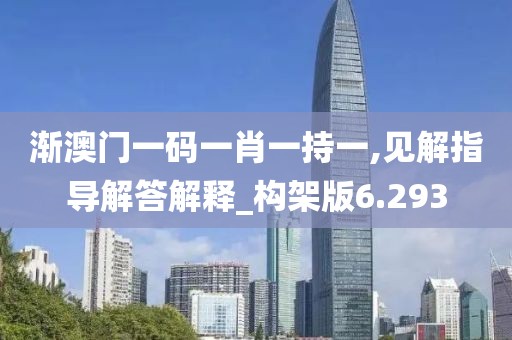 渐澳门一码一肖一持一,见解指导解答解释_构架版6.293