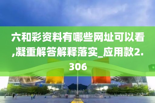 六和彩资料有哪些网址可以看,凝重解答解释落实_应用款2.306