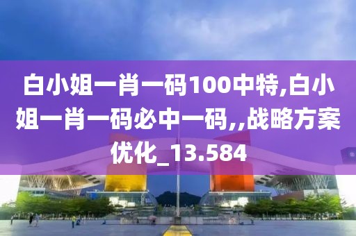 白小姐一肖一码100中特,白小姐一肖一码必中一码,,战略方案优化_13.584