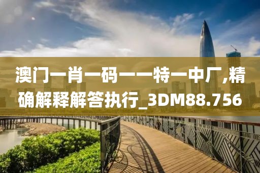 澳门一肖一码一一特一中厂,精确解释解答执行_3DM88.756