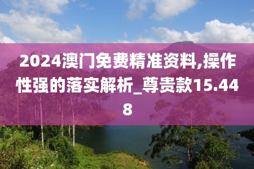 2024澳门免费精准资料,操作性强的落实解析_尊贵款15.448