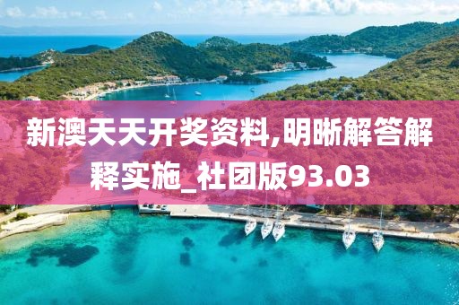新澳天天开奖资料,明晰解答解释实施_社团版93.03