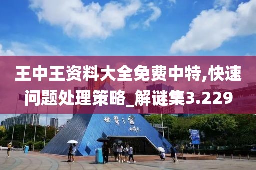 王中王资料大全免费中特,快速问题处理策略_解谜集3.229